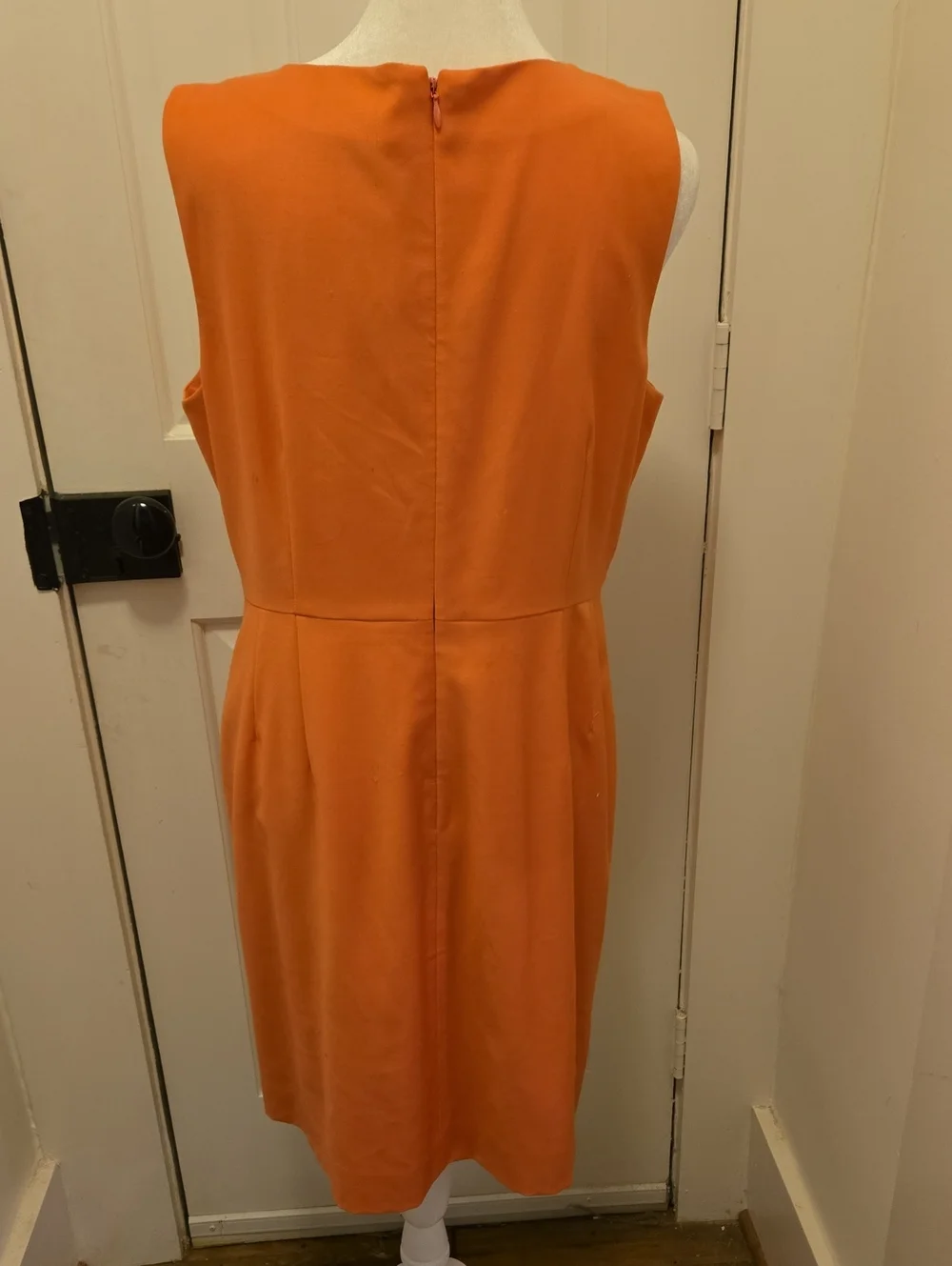 J Crew Sleeveless Coral V-Neck Pleated Women’s Dress 12P